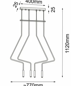 Sale Sklep Kaja Liniowa lampa wisząca designerski kształt ANT 5141 NO. VI | Kaja