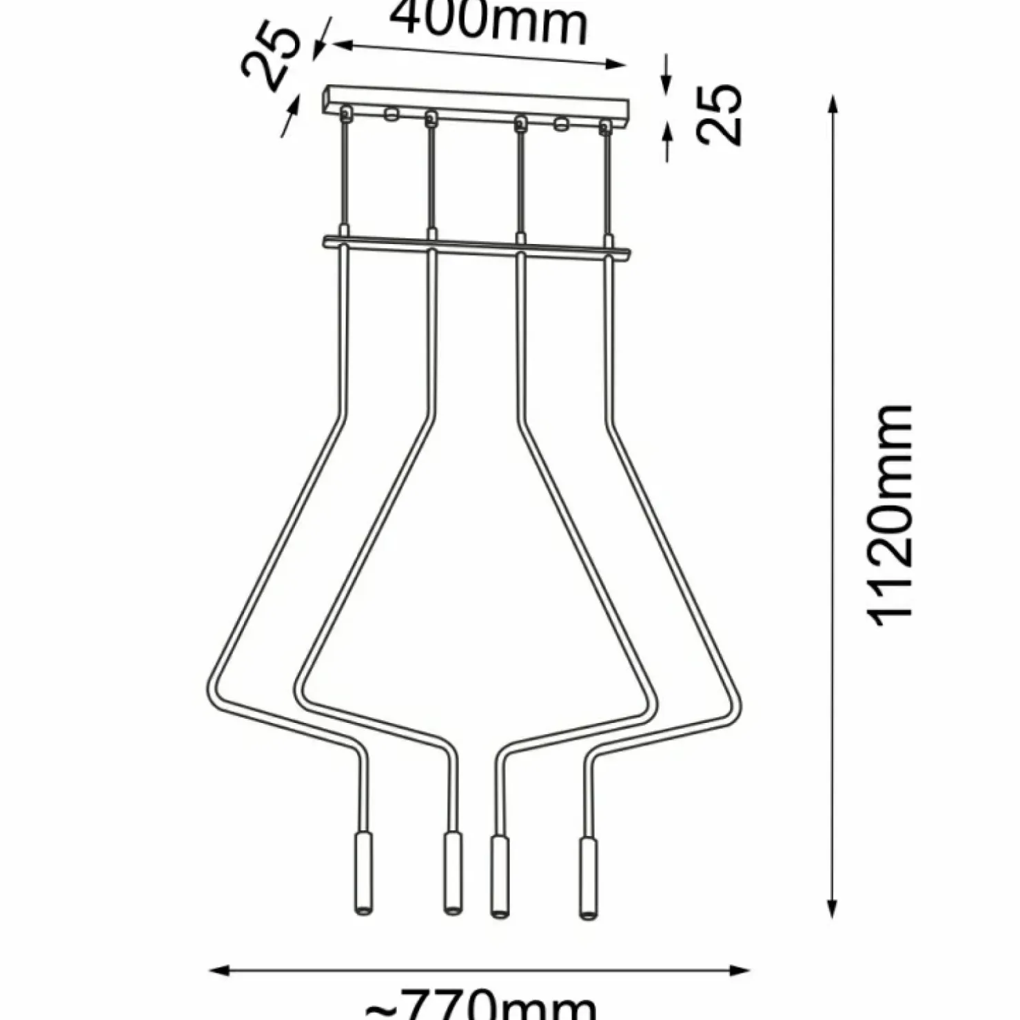 Sale Sklep Kaja Liniowa lampa wisząca designerski kształt ANT 5141 NO. VI | Kaja