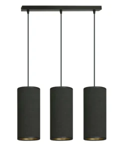 Best Sale Sklep Kaja Liniowa lampa wisząca nad stół w jadalni 1067/3 BENTE | Kaja czarny