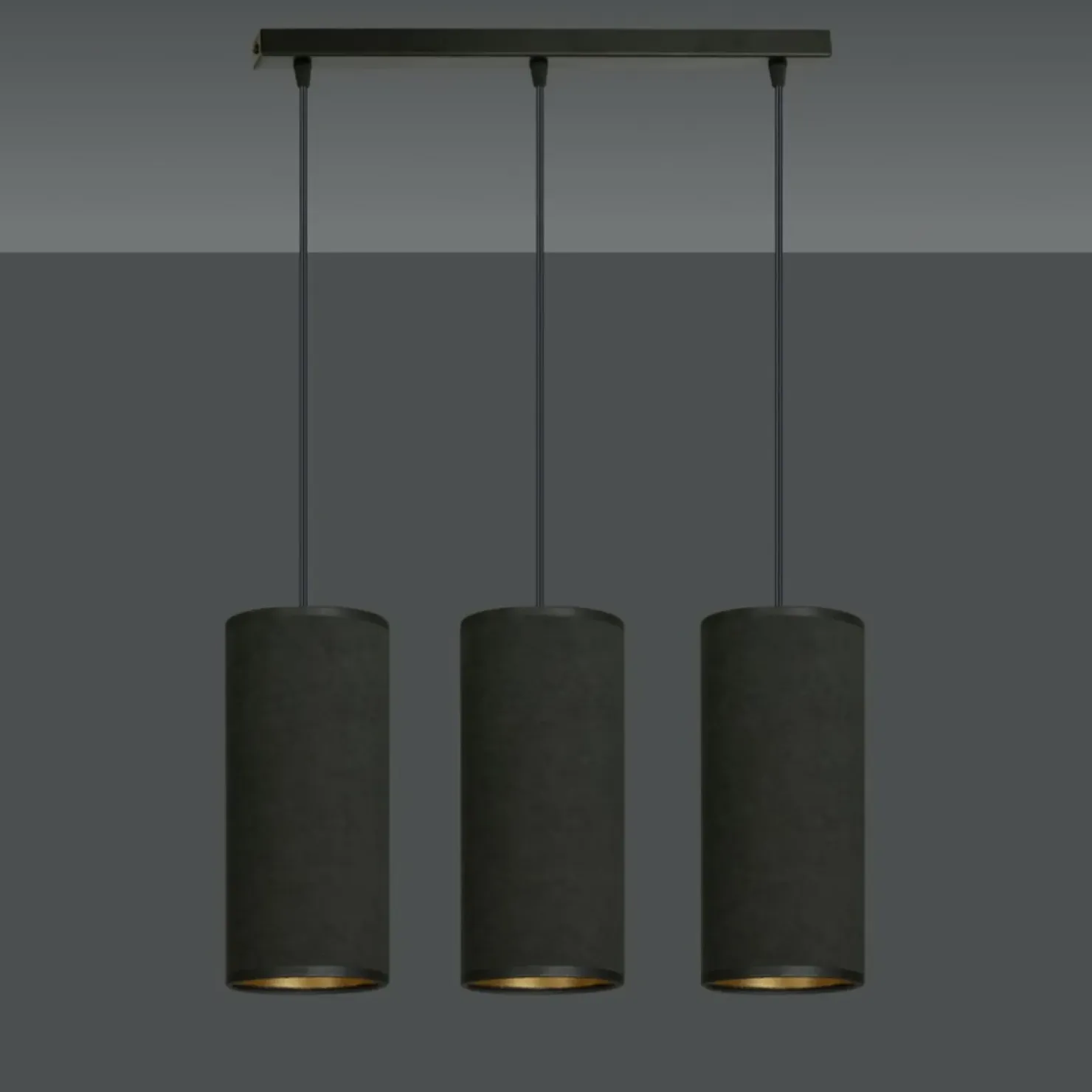 Best Sale Sklep Kaja Liniowa lampa wisząca nad stół w jadalni 1067/3 BENTE | Kaja czarny