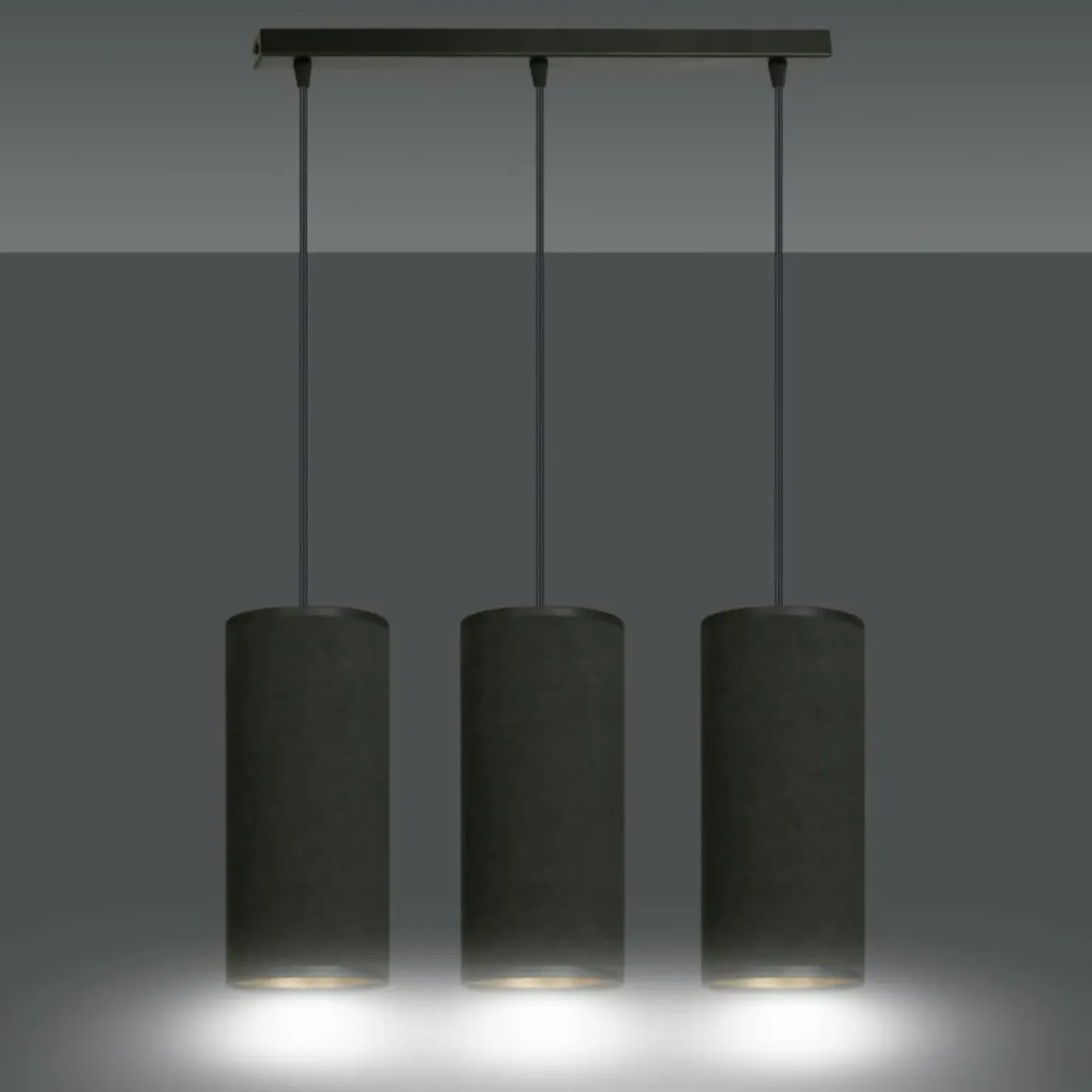 Best Sale Sklep Kaja Liniowa lampa wisząca nad stół w jadalni 1067/3 BENTE | Kaja czarny