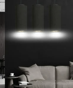Best Sale Sklep Kaja Liniowa lampa wisząca nad stół w jadalni 1067/3 BENTE | Kaja czarny