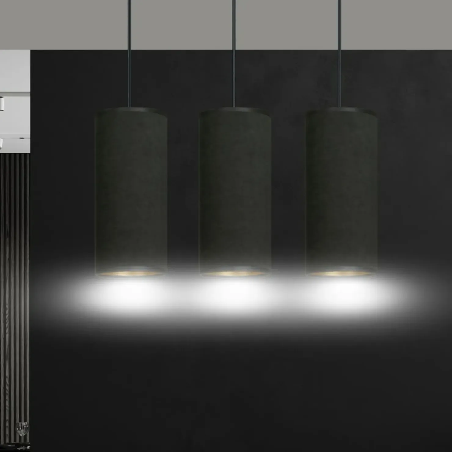 Best Sale Sklep Kaja Liniowa lampa wisząca nad stół w jadalni 1067/3 BENTE | Kaja czarny