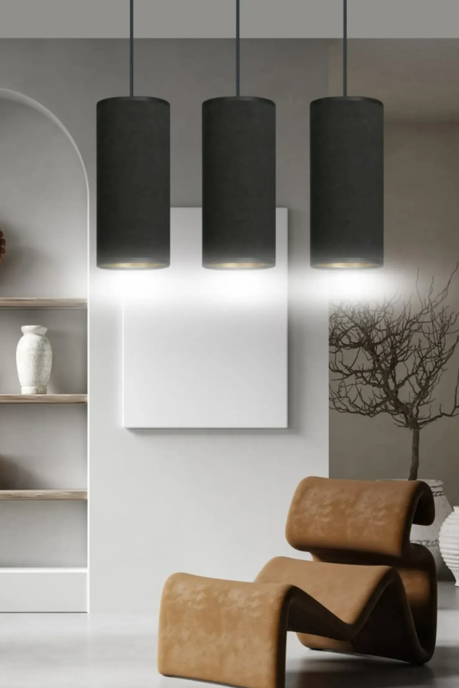Best Sale Sklep Kaja Liniowa lampa wisząca nad stół w jadalni 1067/3 BENTE | Kaja czarny