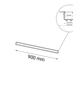 Liniowa lampa wpuszczana LED 90cm 4000K ANT 8650 HANAWA | Kaja*Sklep Kaja Hot