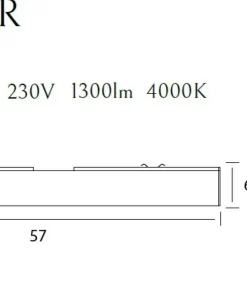 Liniowa listwa sufitowa LED do kuchni 57cm MX C0190 LINEAR | Kaja*Sklep Kaja Fashion