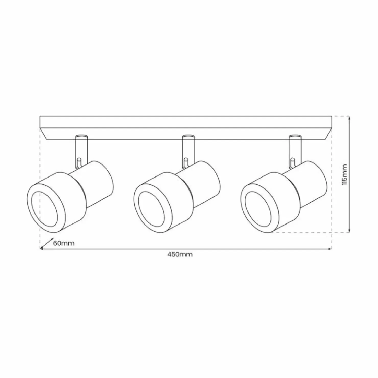 Cheap Sklep Kaja Listwa do oświetlenia korytarza, trzy reflektory ML9949 CINO | Kaja