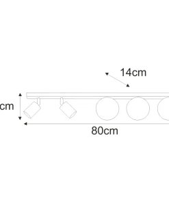 Best Sale Sklep Kaja Listwa sufitowa o długości 80 cm, z reflektorami K-5491 z serii SWING