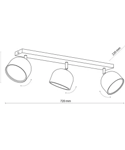 Store Sklep Kaja Listwa sufitowa w stylu loftowym (z żarówkami) TK 6520 z serii ALTEA