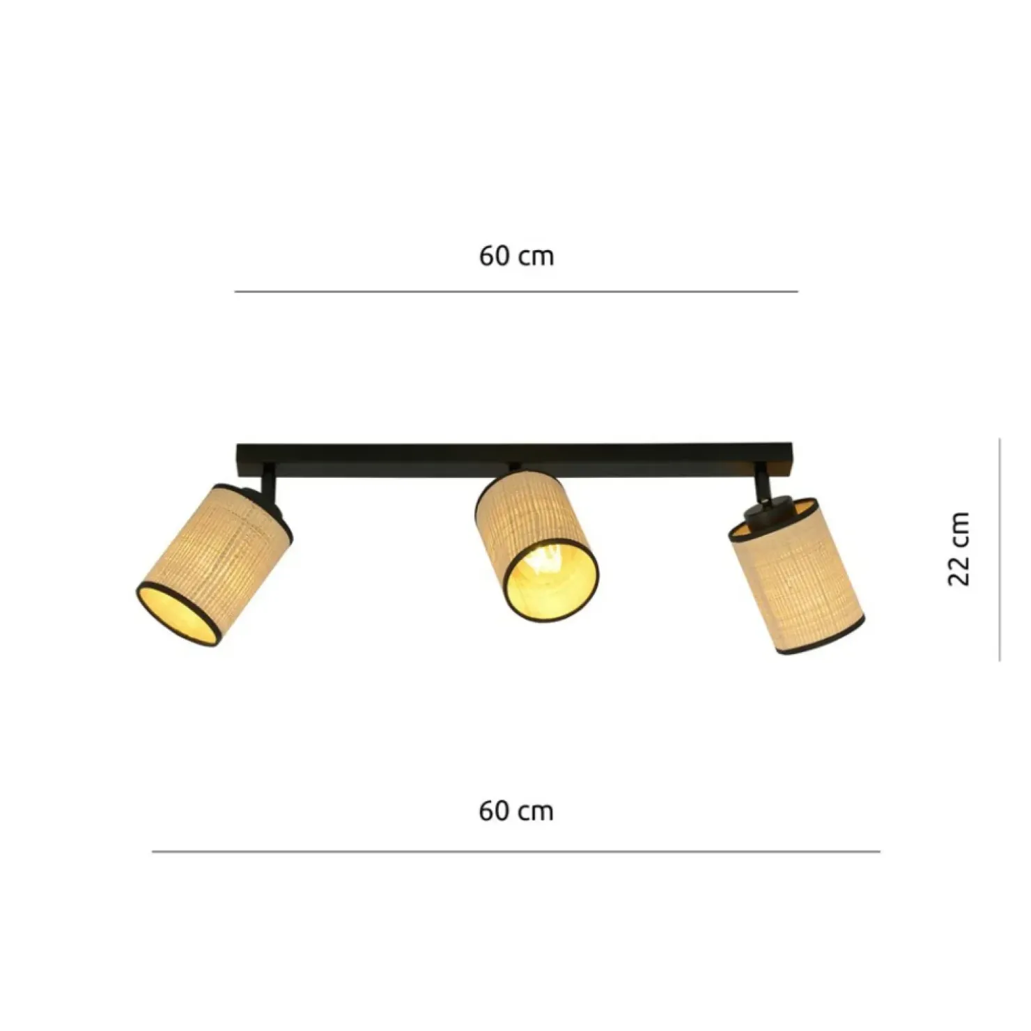 Shop Sklep Kaja Listwa sufitowa z abażurami w stylu boho 1151/3 YOGA | Kaja