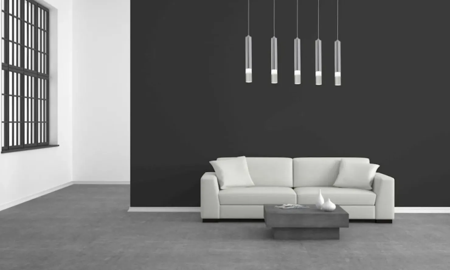 Clearance Sklep Kaja Listwa sufitowa z wiszącymi tubami nad blat ML323 ICE | Kaja chrom