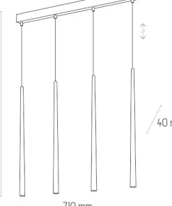 Shop Sklep Kaja Listwa sufitowa ze złotymi sopelkami TK 6422 PIANO | Kaja Oświetlenie