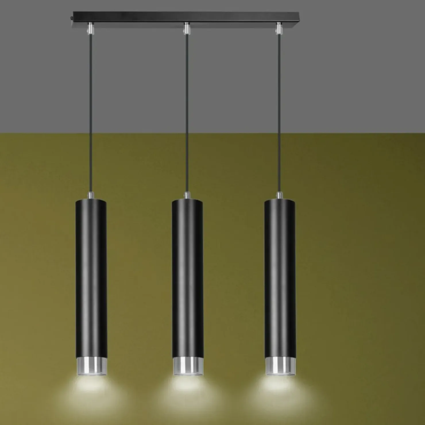 Store Sklep Kaja Listwa z 3 lampami wiszącymi nad stół w jadalni 643/3 | Kaja