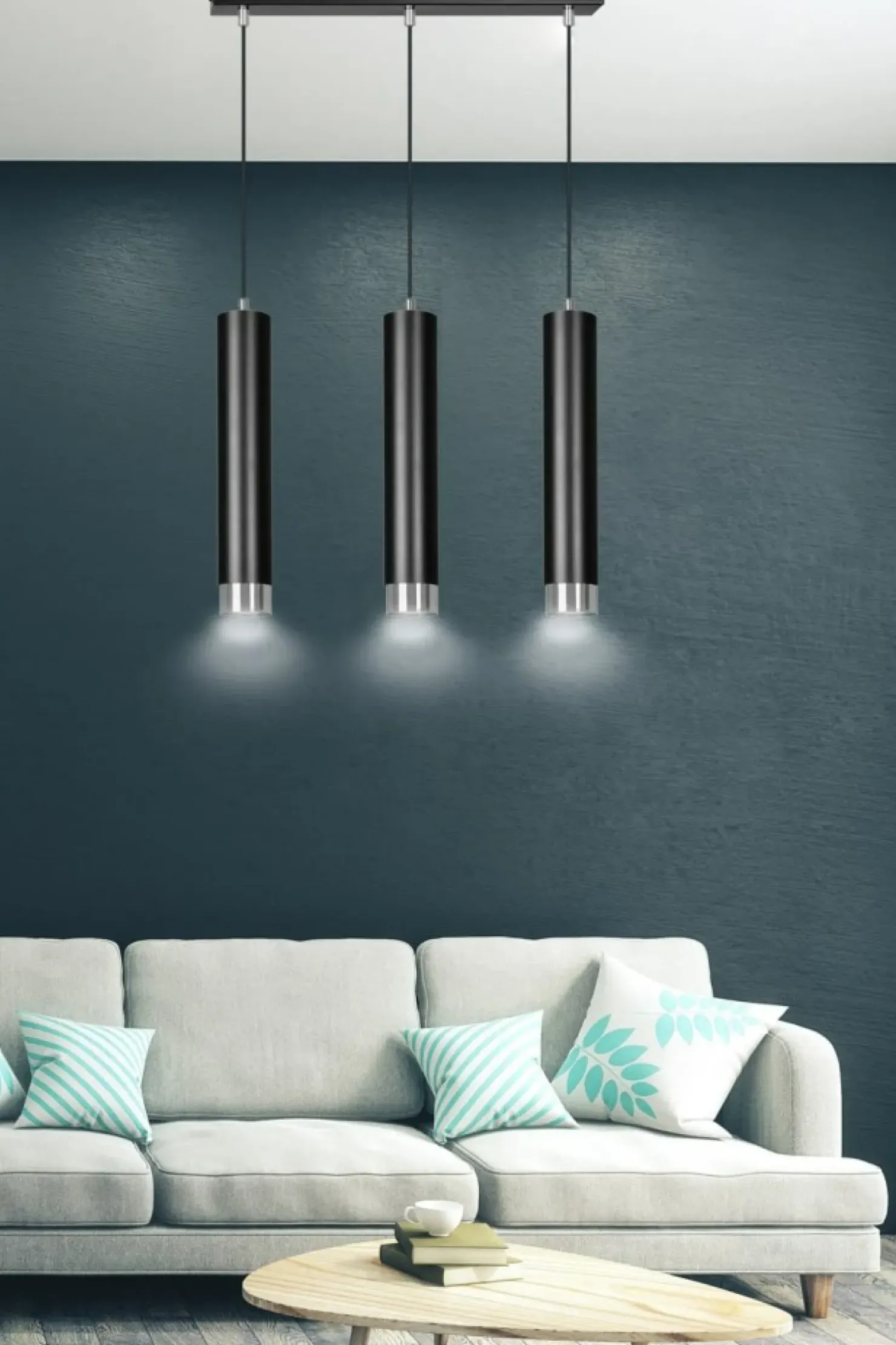 Store Sklep Kaja Listwa z 3 lampami wiszącymi nad stół w jadalni 643/3 | Kaja