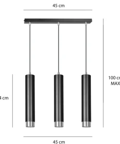 Store Sklep Kaja Listwa z 3 lampami wiszącymi nad stół w jadalni 643/3 | Kaja