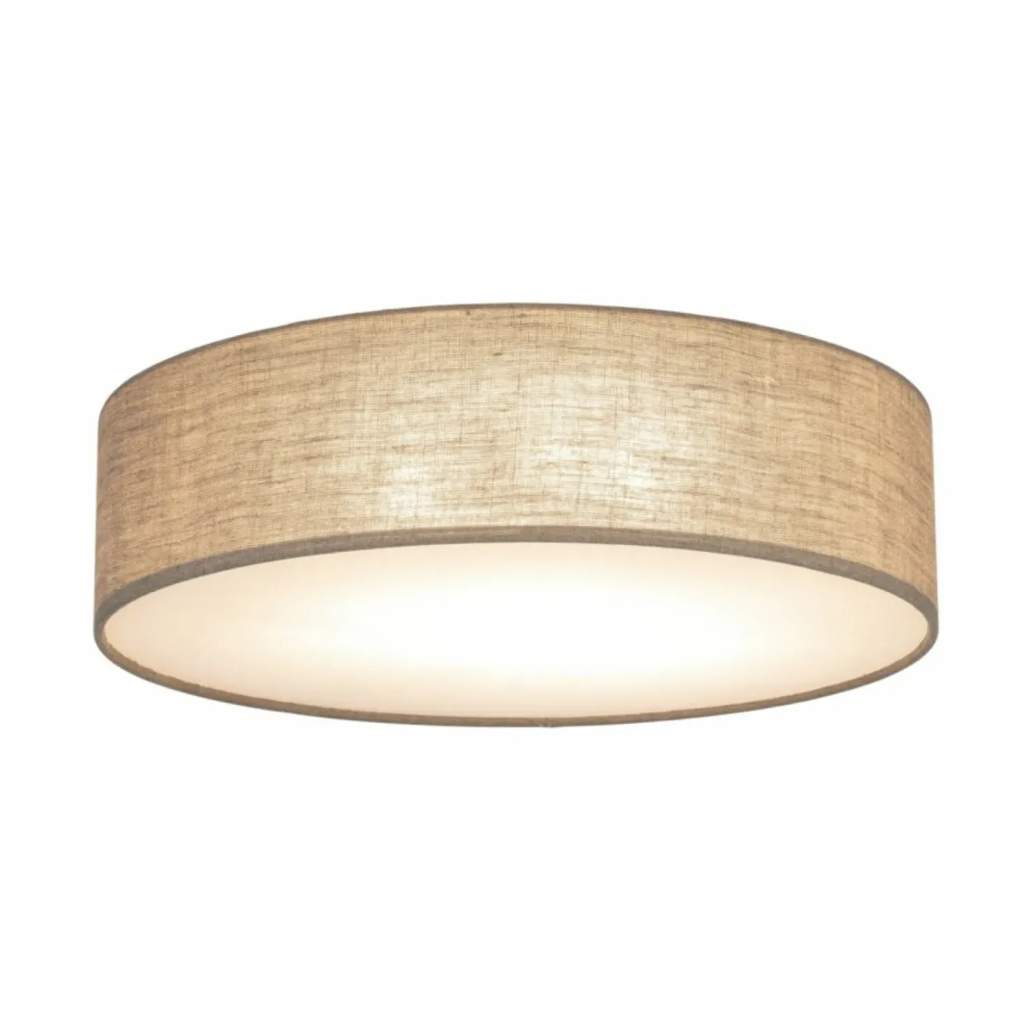 Lniana lampa sufitowa, zabudowany plafon TK 10166 EARTH | Kaja*Sklep Kaja New