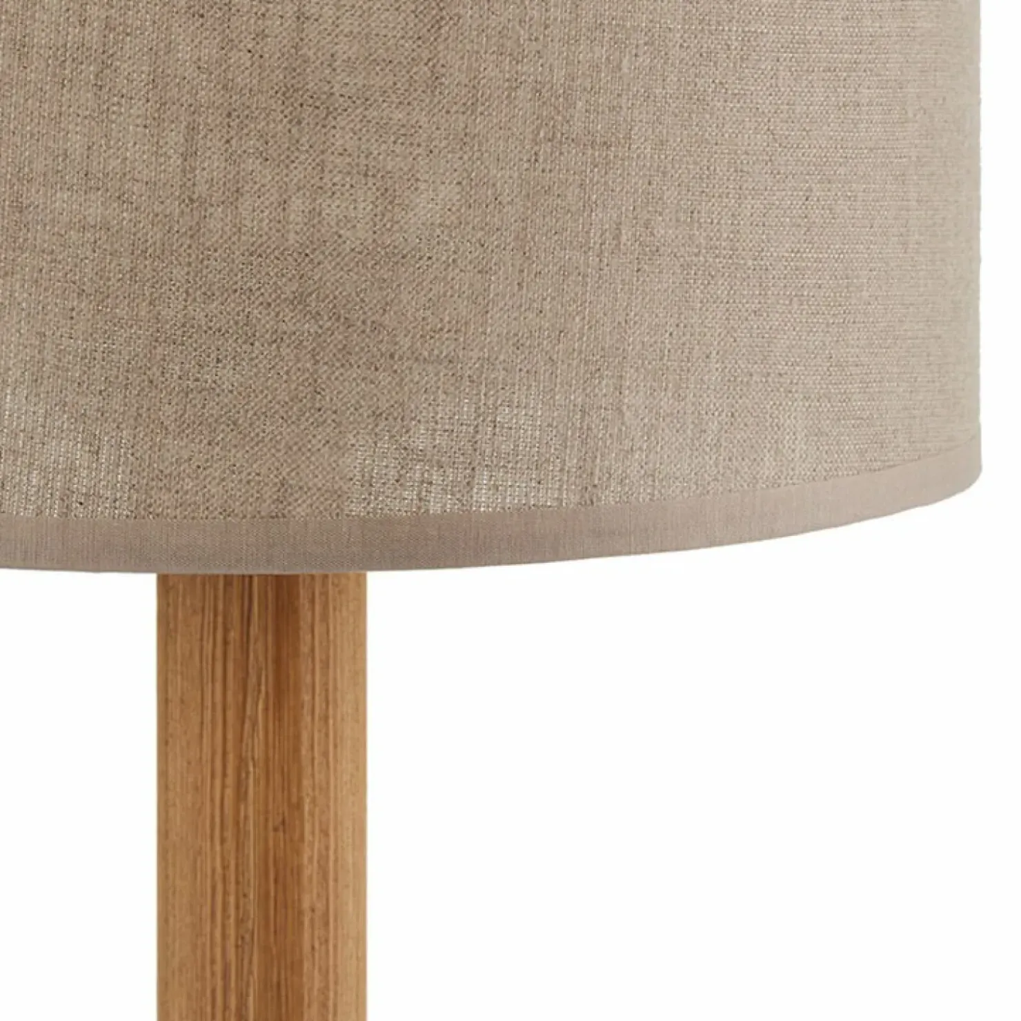 Lniana lampka nocna na drewnianej nodze TK 5192 DEVA | Kaja*Sklep Kaja Clearance