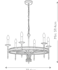 Loftowa lampa wisząca na 6 żarówek CROWN6 z serii CROWN*Sklep Kaja Discount