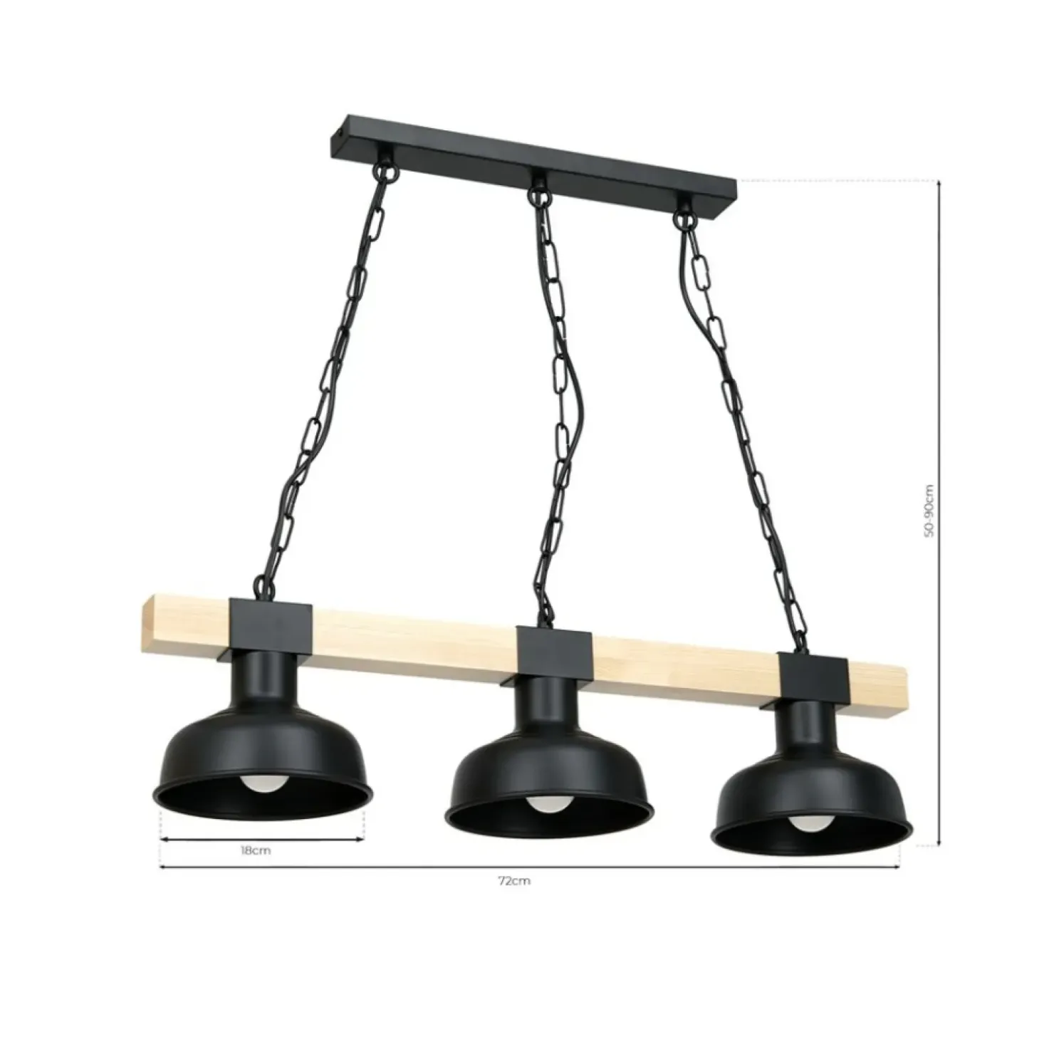 Best Sale Sklep Kaja Loftowa lampa wisząca z drewnem stabilizującym MLP7457 z serii FARO | Kaja Oświe