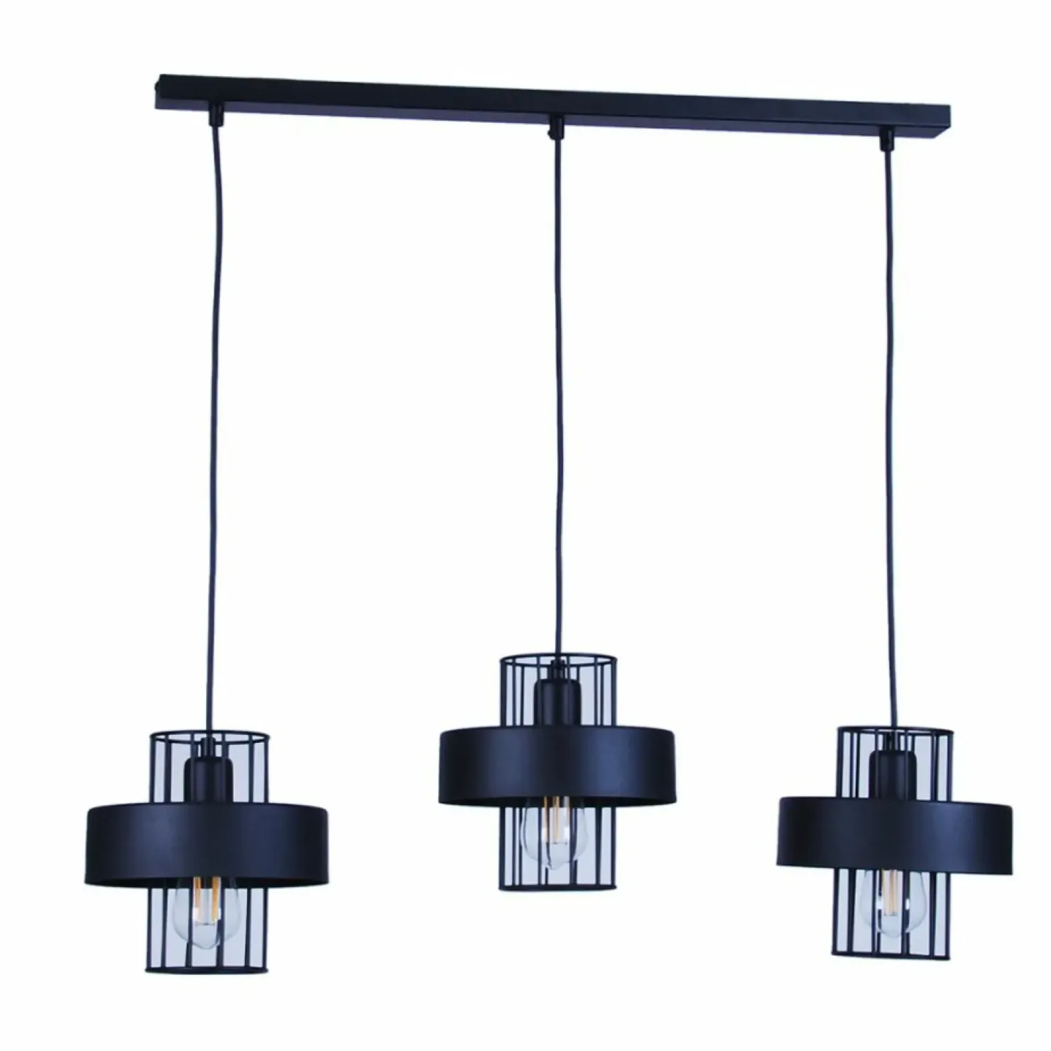 Store Sklep Kaja Loftowa lampa wisząca z drucianymi kloszami TK 5715 z serii CINTIA czarny