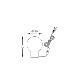 Loftowa, okrągła lampka do sypialni T0454-01A-P7FZ ARCTURUS | Kaja*Sklep Kaja Store