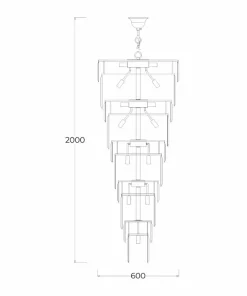 Shop Sklep Kaja Luksusowa, duża lampa wisząca glamour ZM 19002/40-CHR LUXE | Kaja