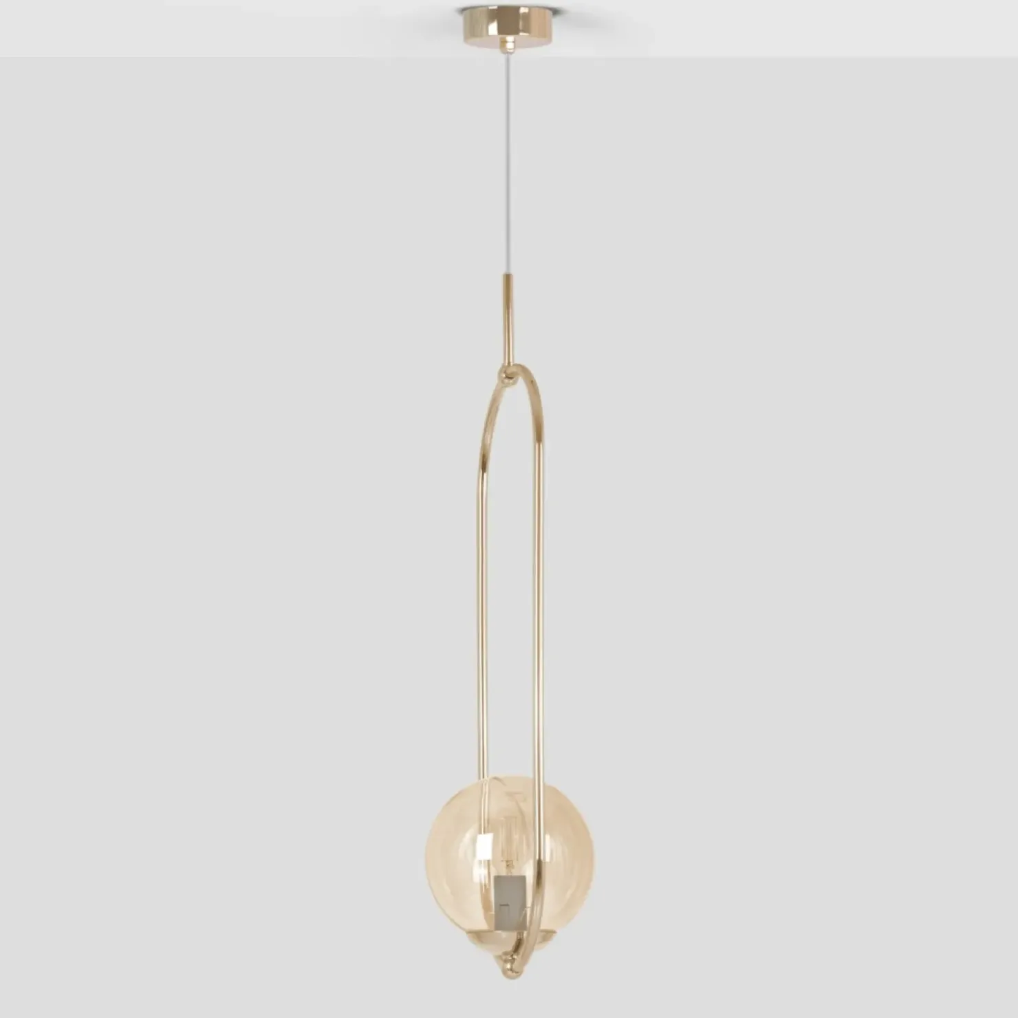 Luksusowa lampa wisząca, obręcz z kloszem K-5396 z serii SVEN*Sklep Kaja Clearance