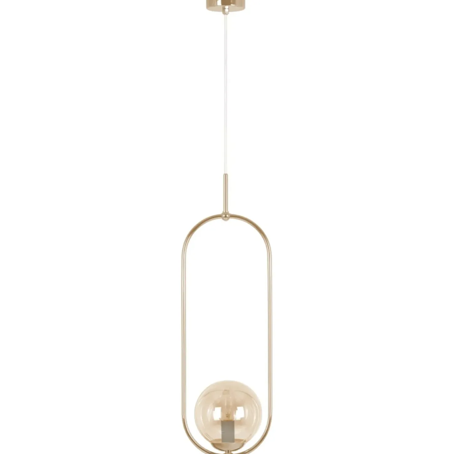 Luksusowa lampa wisząca, obręcz z kloszem K-5396 z serii SVEN*Sklep Kaja Clearance