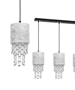 Luksusowa lampa wisząca w srebrnym kolorze MLP6435 z serii ALMERIA | Kaja Oświet*Sklep Kaja Fashion