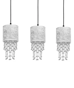 Luksusowa lampa wisząca w srebrnym kolorze MLP6435 z serii ALMERIA | Kaja Oświet*Sklep Kaja Fashion