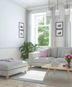 Luksusowa lampa wisząca w srebrnym kolorze MLP6435 z serii ALMERIA | Kaja Oświet*Sklep Kaja Fashion