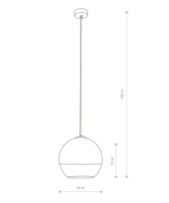 Shop Sklep Kaja Lustrzana lampa wisząca, o średnicy 25 cm 7606 | Kaja Oświetlenie chrom