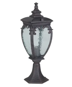 Mała, brązowa lampa ogrodowa stojąca, lampion O414FL-01BZ serii FLEUR*Sklep Kaja Outlet