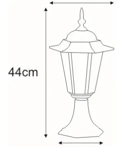 Mała, niska lampa ogrodowa stojąca K-5009S CZ STANDARD | Kaja*Sklep Kaja Discount