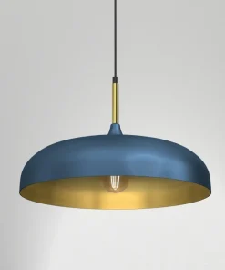 Shop Sklep Kaja Metalowa lampa wisząca, niebieski klosz MLP7901 z serii LINCOLN | Kaja Oświetlen