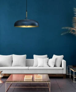 Shop Sklep Kaja Metalowa lampa wisząca, niebieski klosz MLP7901 z serii LINCOLN | Kaja Oświetlen