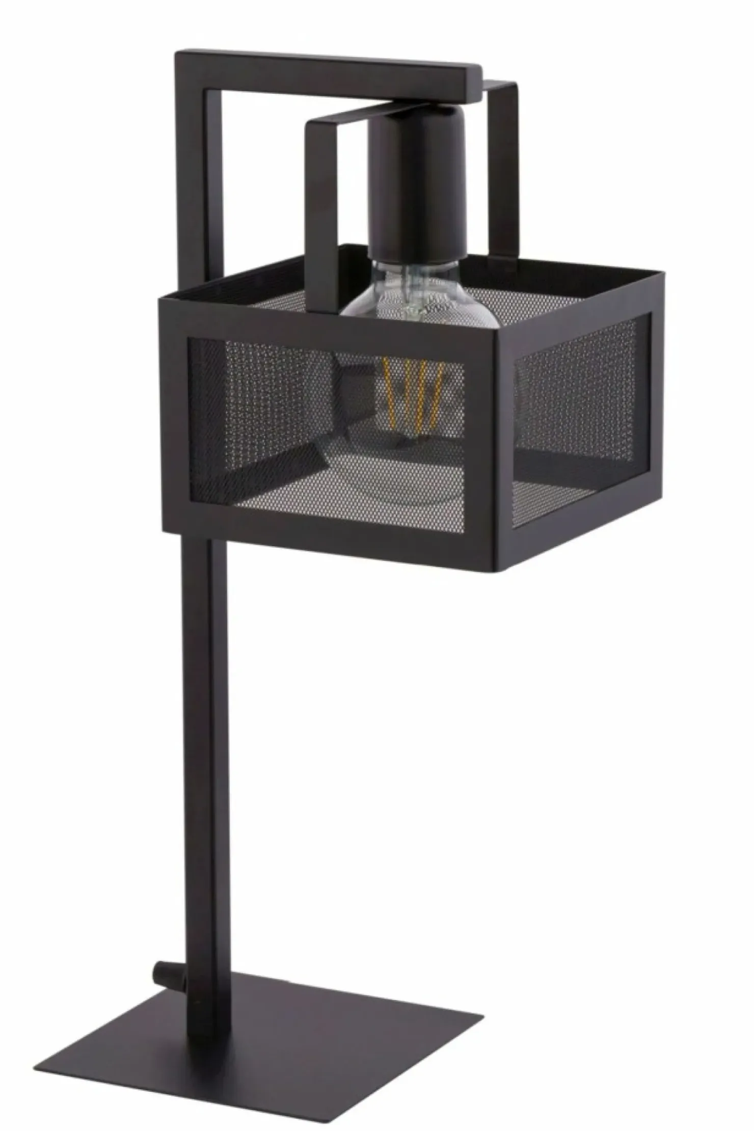 Metalowa lampka z drucianym kloszem, do biura SIG 50241 z serii ALBERT*Sklep Kaja Store