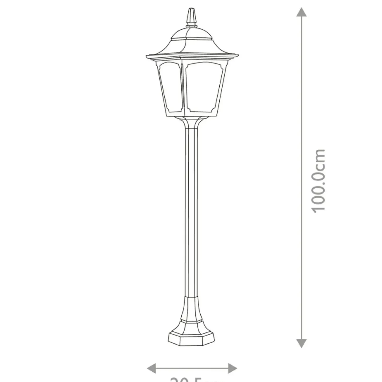 Metrowa lampa ogrodowa, pionowa CP5-BLACK z serii CHAPEL*Sklep Kaja Best