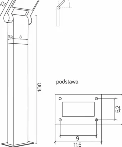Metrowa lampa ogrodowa, regulowana 11702-1000 DG z serii NEO | Kaja Oświetlenie*Sklep Kaja Clearance