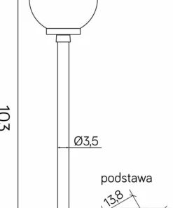 Metrowa lampa ogrodowa z kloszem K 5002/2/KP 250 z serii KULE CLASSIC | Kaja Ośw*Sklep Kaja Hot