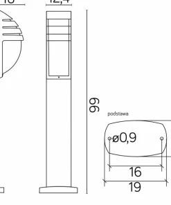 Metrowa lampa zewnętrza, kolor 11836 R AL z serii CITY | Kaja Oświetleni*Sklep Kaja Outlet