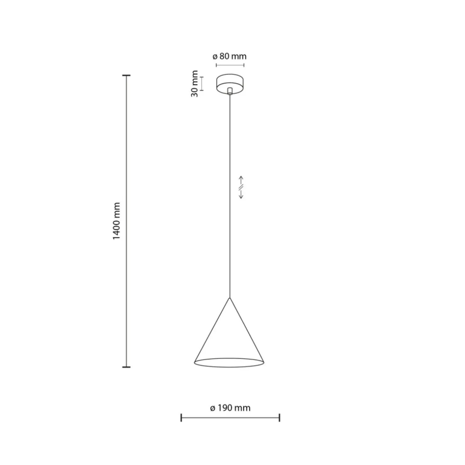 Store Sklep Kaja Minimalistyczna, beżowa lampa wisząca ⌀19cm TK 10072 CONO | Kaja