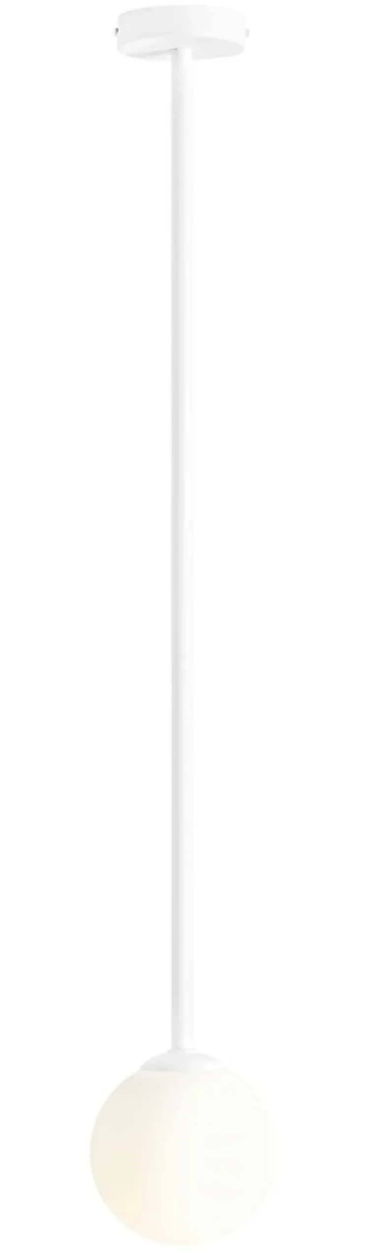 Minimalistyczna, biała lampa na sztywnym zwisie 1080PL_G_L PINNE*Sklep Kaja Store