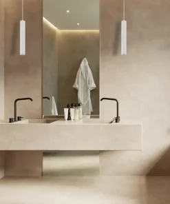 New Sklep Kaja Minimalistyczna, biała lampa wisząca tuba ML8869 PORTER | Kaja