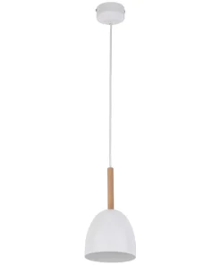 Outlet Sklep Kaja Minimalistyczna, biała lampa wisząca do jadalni TK 4868 z serii NORD