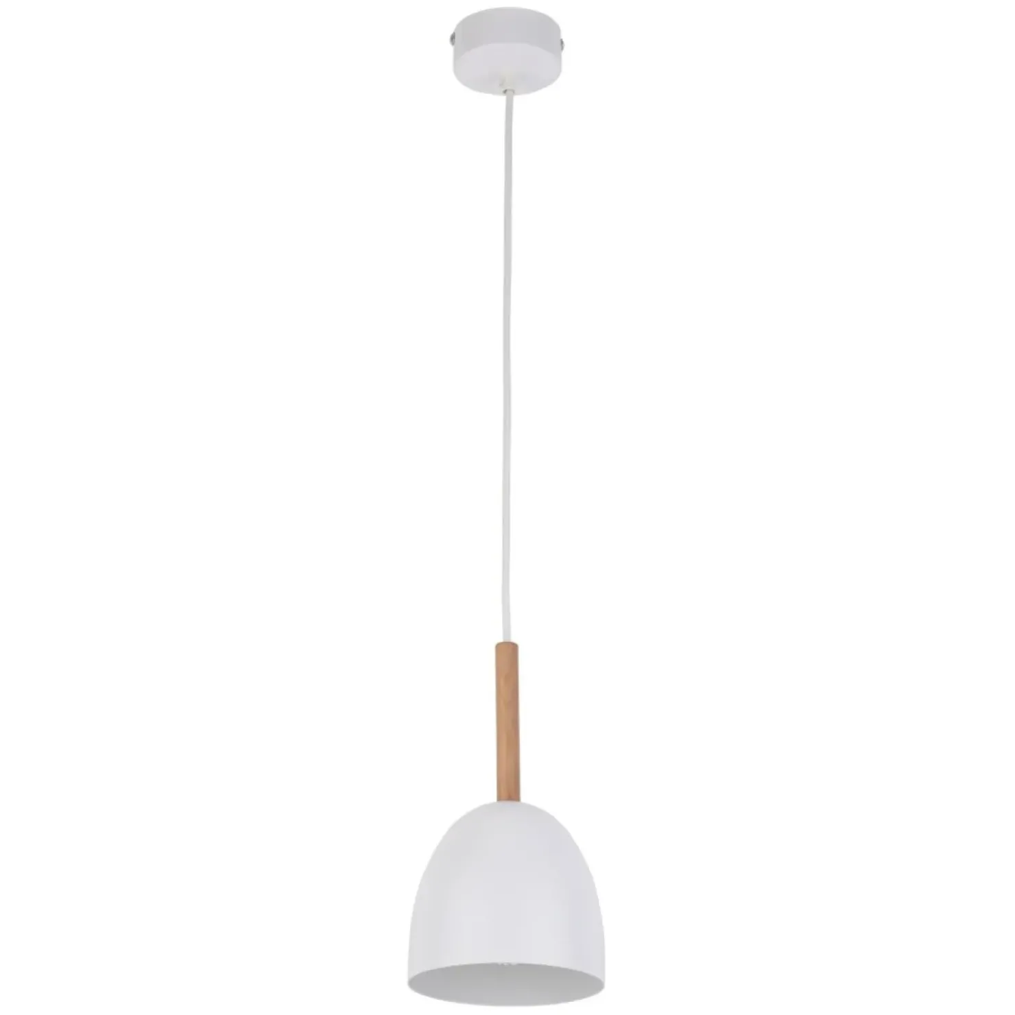 Outlet Sklep Kaja Minimalistyczna, biała lampa wisząca do jadalni TK 4868 z serii NORD