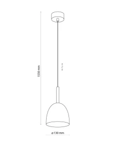 Outlet Sklep Kaja Minimalistyczna, biała lampa wisząca do jadalni TK 4868 z serii NORD