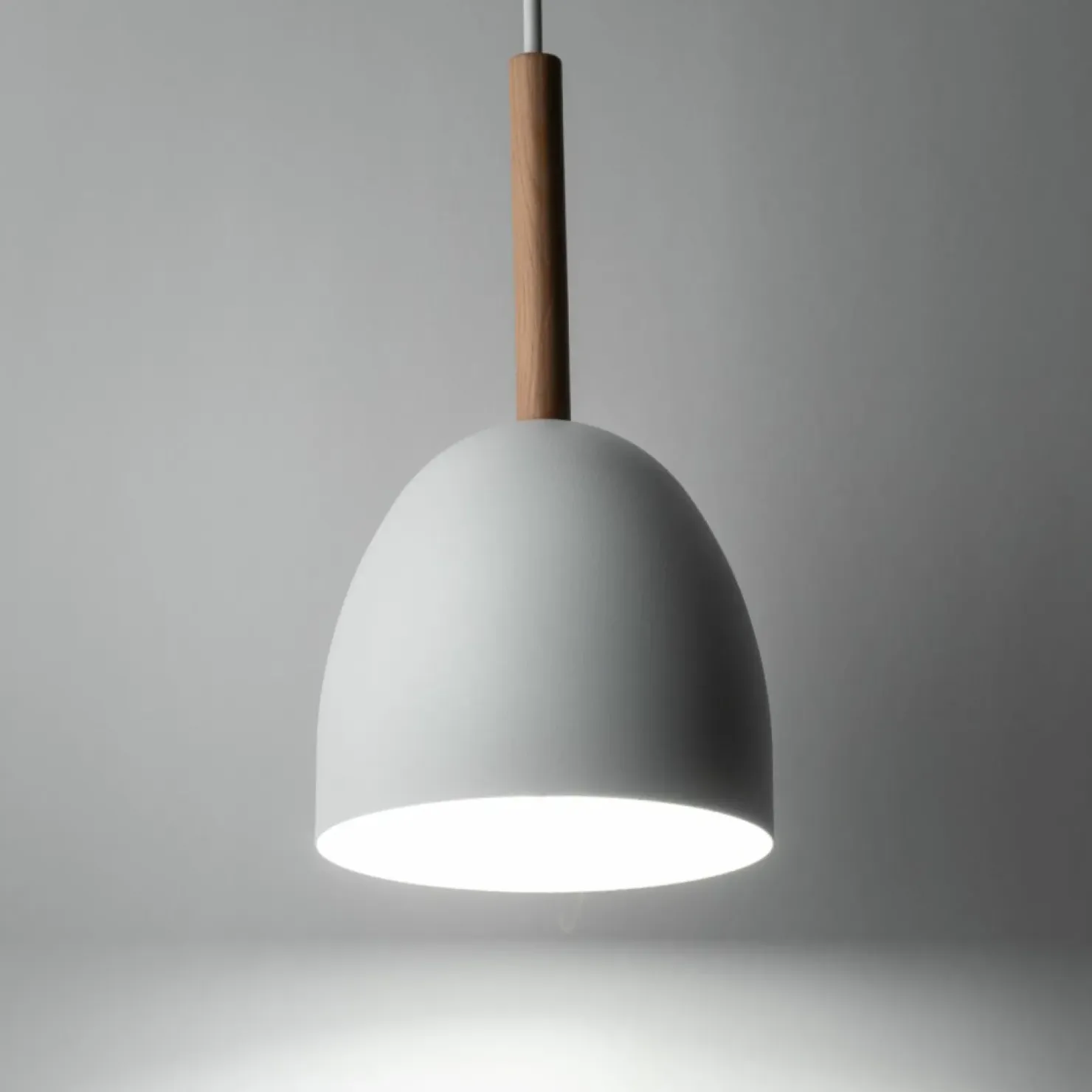 Outlet Sklep Kaja Minimalistyczna, biała lampa wisząca do jadalni TK 4868 z serii NORD