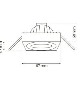 Minimalistyczna, biała oprawa podtynkowa ML0039 z serii NUSA SQUARE | Kaja Oświe*Sklep Kaja Fashion