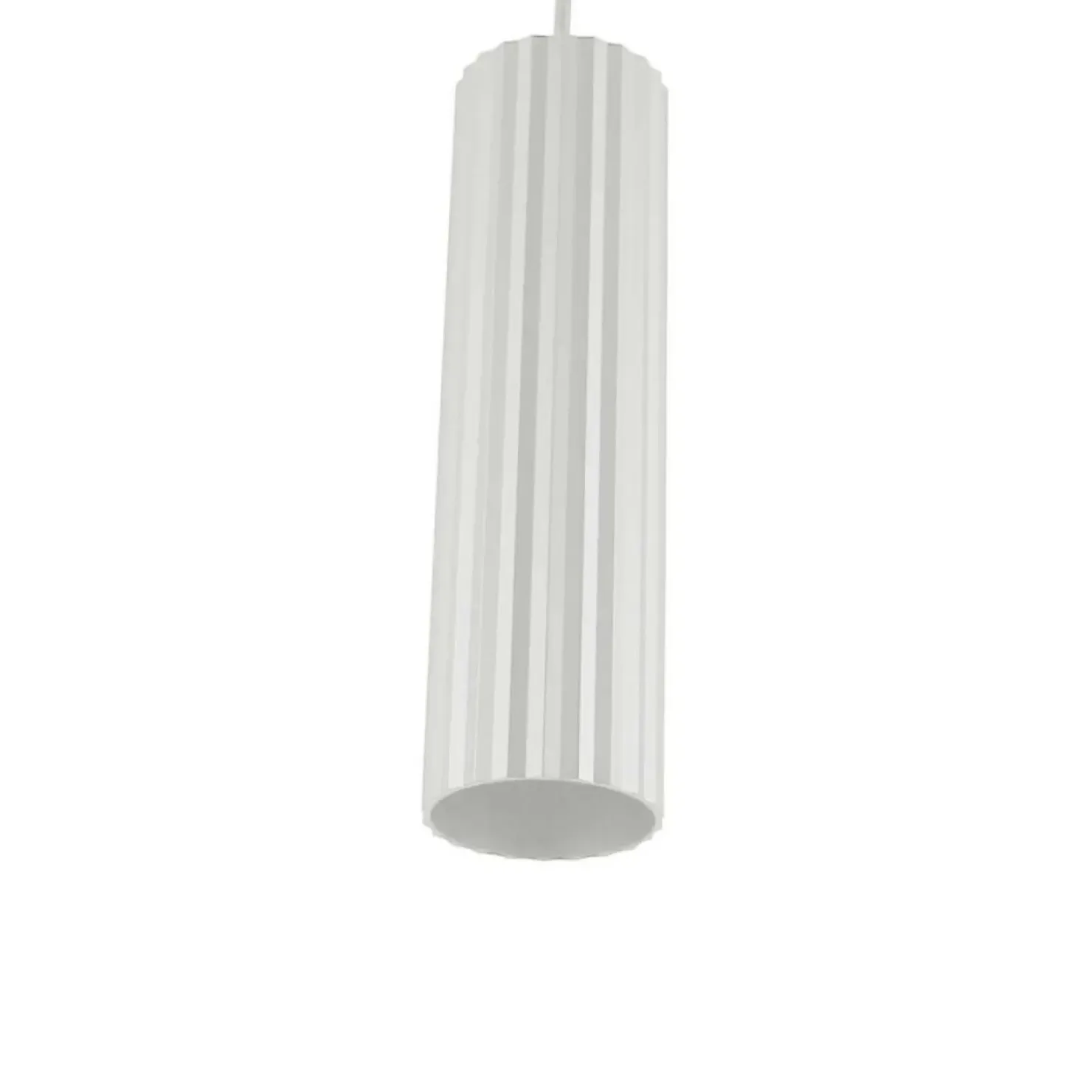 Fashion Sklep Kaja Minimalistyczna, biała tuba wisząca LP-787/1P WH z serii TOKIO | Kaja